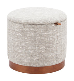 Fije Gray Storage Ottoman - Ornate Home