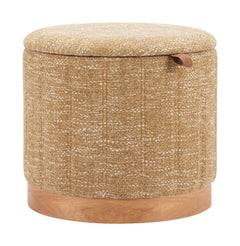 Fije Oat Yellow Storage Ottoman - Ornate Home