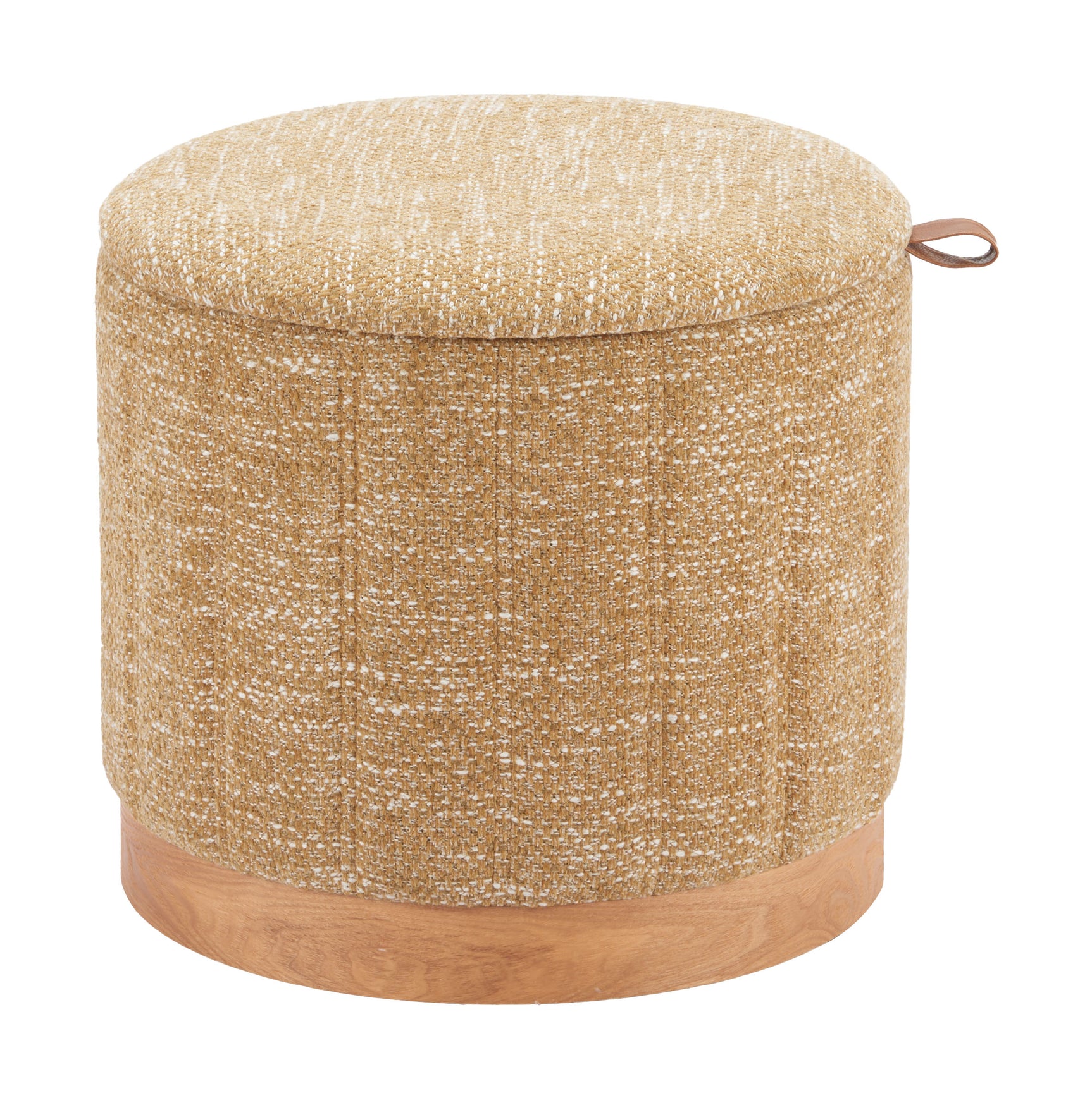 Fije Oat Yellow Storage Ottoman - Ornate Home