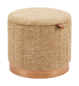 Fije Oat Yellow Storage Ottoman - Ornate Home