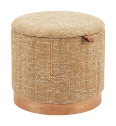 Fije Oat Yellow Storage Ottoman - Ornate Home