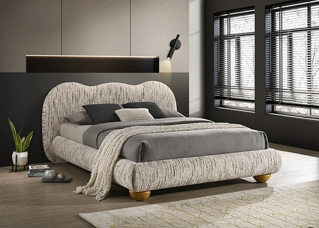 Finamore Latte Brown Queen Bed - Ornate Home