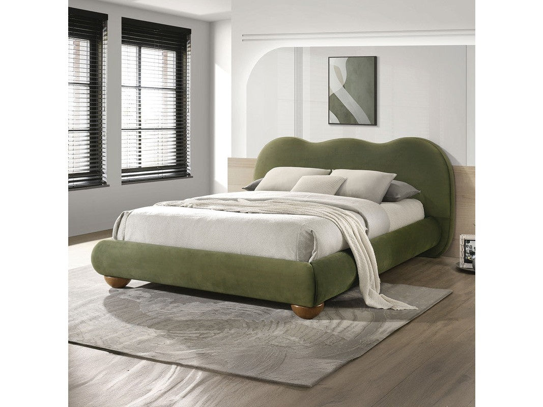Finamore Olive Green E.King Bed - Ornate Home