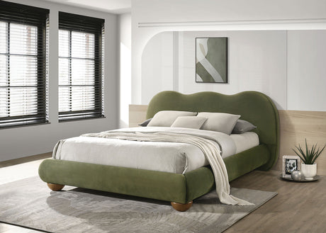 Finamore Olive Green E.King Bed - Ornate Home