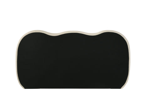 Finamore White/Natural Oak E.King Bed - Ornate Home