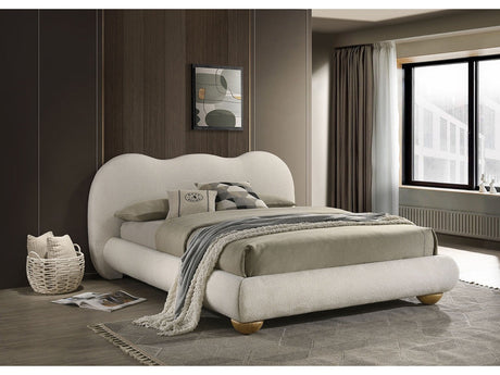 Finamore White/Natural Oak Queen Bed - Ornate Home