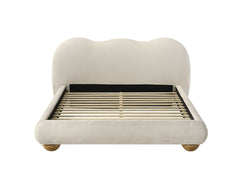 Finamore White/Natural Oak Queen Bed - Ornate Home