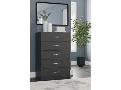 Finch Black Chest of Drawers - Ornate Home