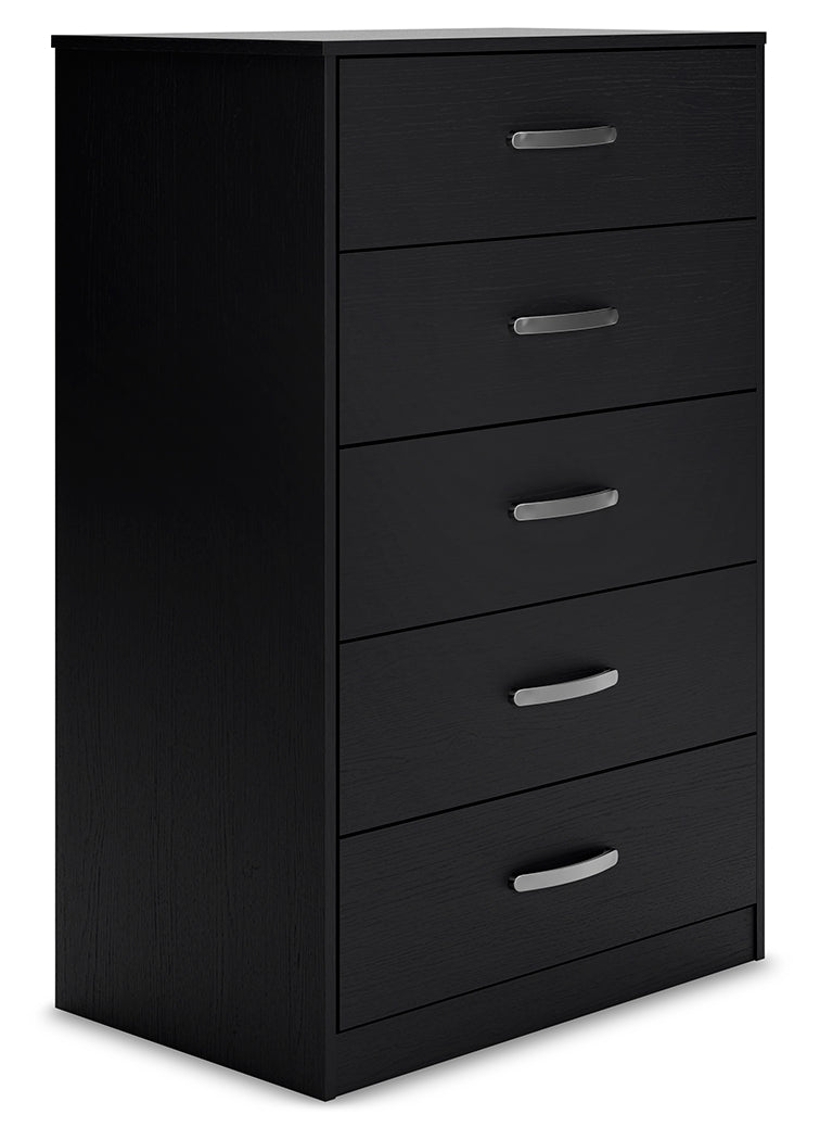 Finch Black Chest of Drawers - Ornate Home