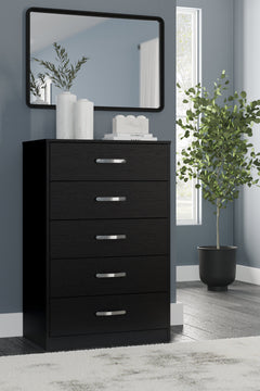 Finch Black Chest of Drawers - Ornate Home