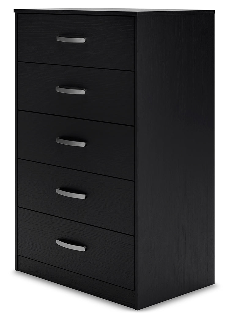 Finch Black Chest of Drawers - Ornate Home