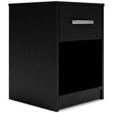 Finch Black Nightstand (Online Special Price) - Ornate Home