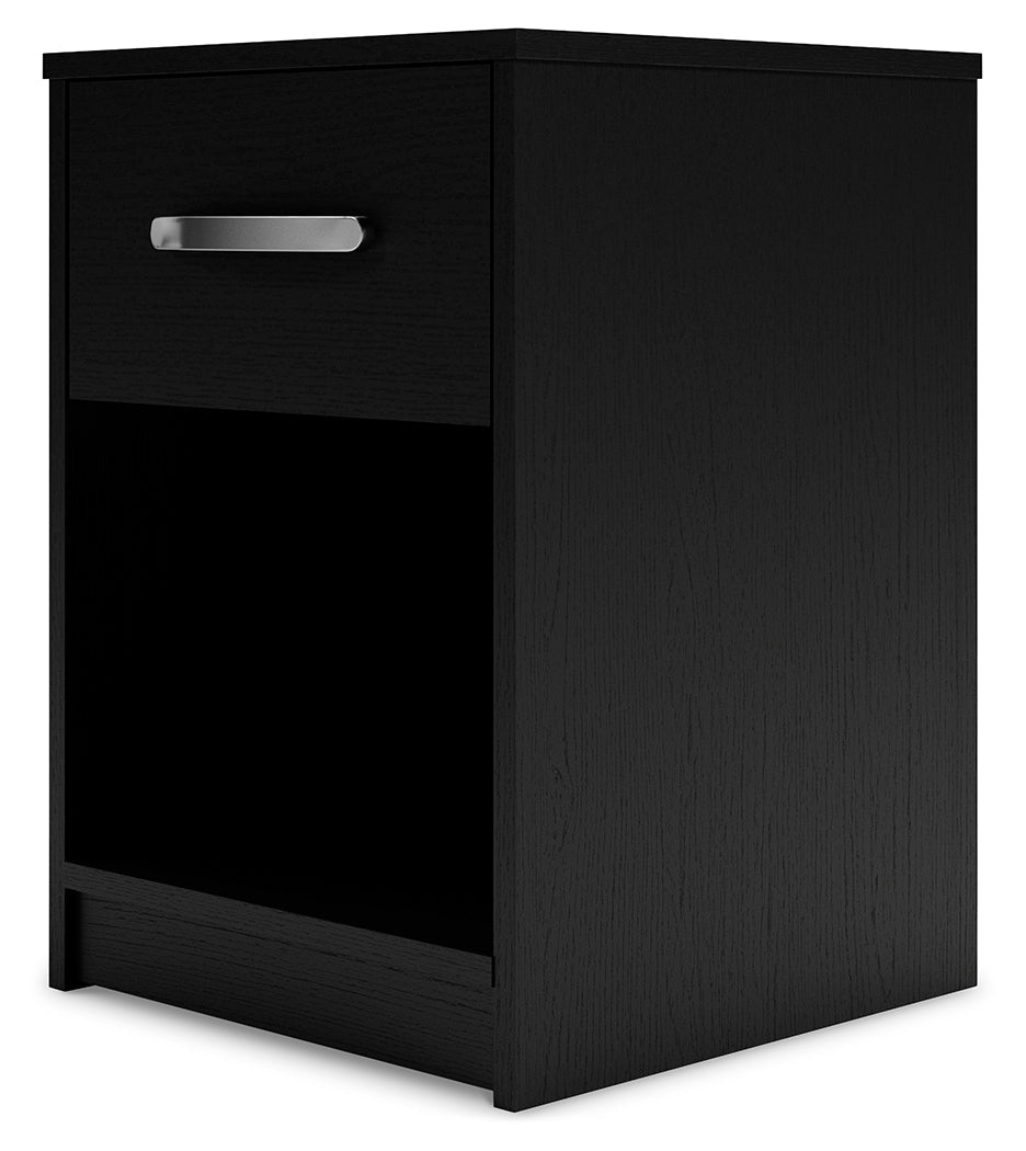 Finch Black Nightstand (Online Special Price) - Ornate Home