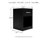 Finch Black Nightstand (Online Special Price) - Ornate Home