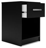 Finch Black Nightstand (Online Special Price) - Ornate Home
