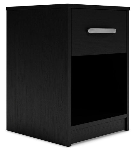 Finch Black Nightstand - Ornate Home