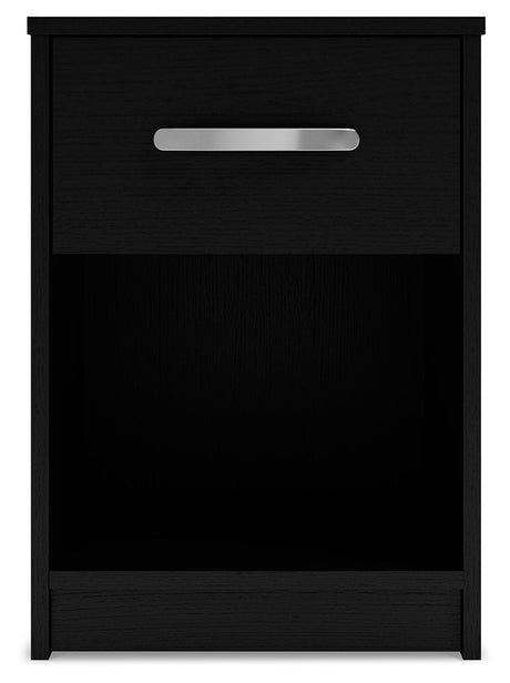 Finch Black Nightstand - Ornate Home