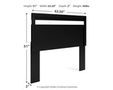 Finch Black Queen Panel Headboard (Online Special Price) - Ornate Home