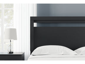 Finch Black Queen Panel Headboard - Ornate Home