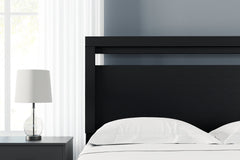 Finch Black Queen Panel Headboard - Ornate Home