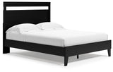 Finch Black Queen Panel Platform Bed (Online Special Price) - Ornate Home