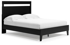 Finch Black Queen Panel Platform Bed - Ornate Home