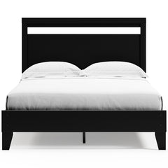 Finch Black Queen Panel Platform Bed - Ornate Home