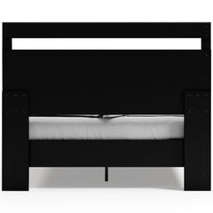Finch Black Queen Panel Platform Bed - Ornate Home