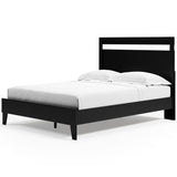 Finch Black Queen Panel Platform Bed with Dresser and Nightstand - Ornate Home