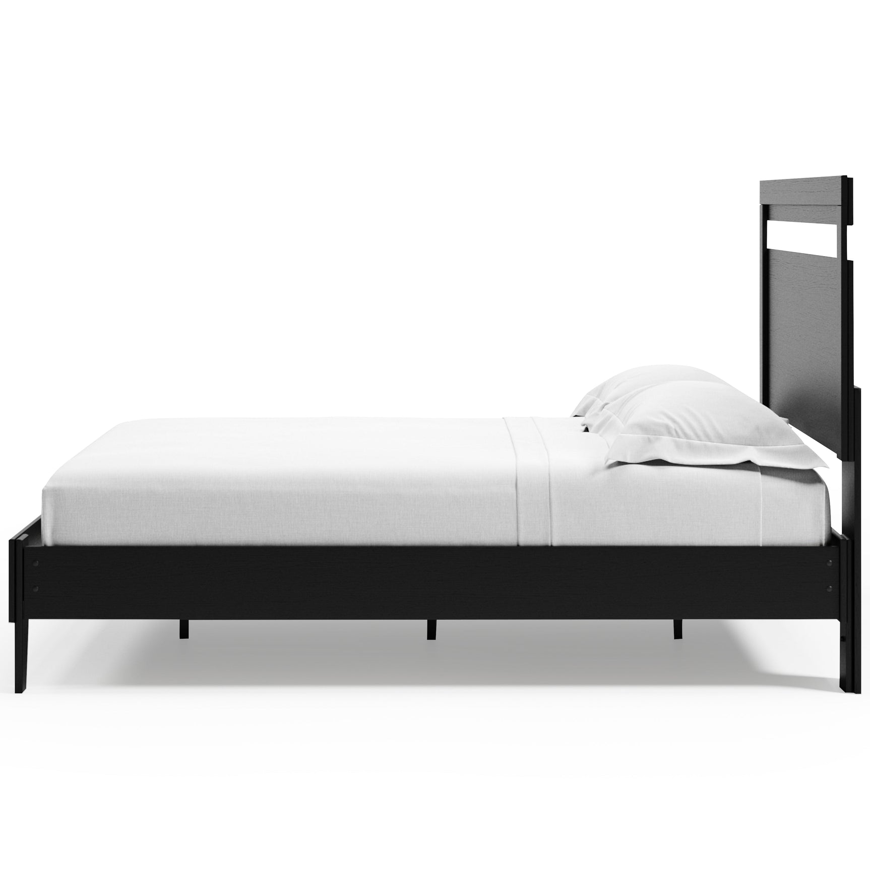Finch Black Queen Panel Platform Bed with Dresser and Nightstand - Ornate Home