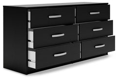 Finch Black Queen Panel Platform Bed with Dresser and Nightstand - Ornate Home