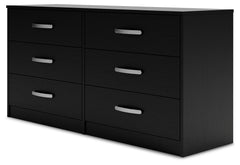 Finch Black Queen Panel Platform Bed with Dresser and Nightstand - Ornate Home