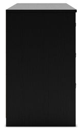 Finch Black Six Drawer Wide Dresser (Online Special Price) - Ornate Home