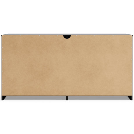 Finch Black Six Drawer Wide Dresser - Ornate Home