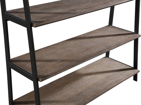 Finch Buckwheat/Antique Bronze Wood and Metal Etagere Bookcase - Ornate Home