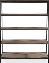 Finch Buckwheat/Antique Bronze Wood and Metal Etagere Bookcase - Ornate Home