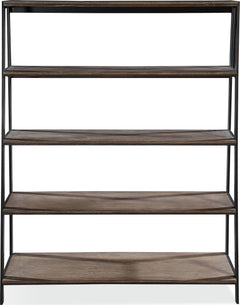 Finch Buckwheat/Antique Bronze Wood and Metal Etagere Bookcase - Ornate Home