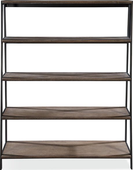 Finch Buckwheat/Antique Bronze Wood and Metal Etagere Bookcase - Ornate Home