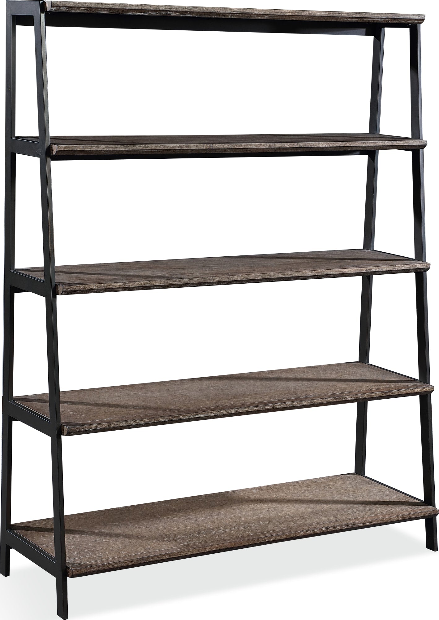 Finch Buckwheat/Antique Bronze Wood and Metal Etagere Bookcase - Ornate Home