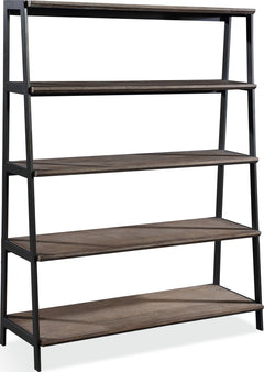 Finch Buckwheat/Antique Bronze Wood and Metal Etagere Bookcase - Ornate Home