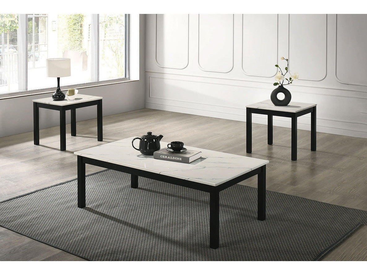 Findlay White 3 Pc. Table Set - Ornate Home