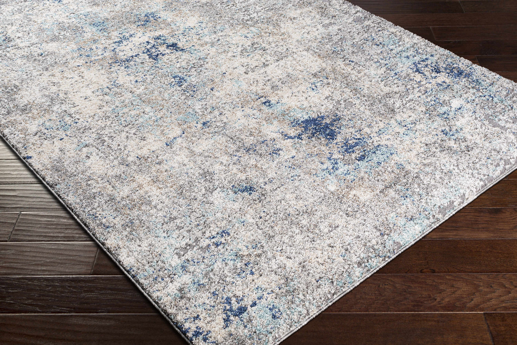 Findochty Blue&Gray Abstract Area Rug - Ornate Home