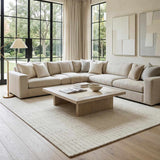Finial Beige Wool Area Rug - Ornate Home