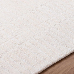 Finial Beige Wool Area Rug - Ornate Home