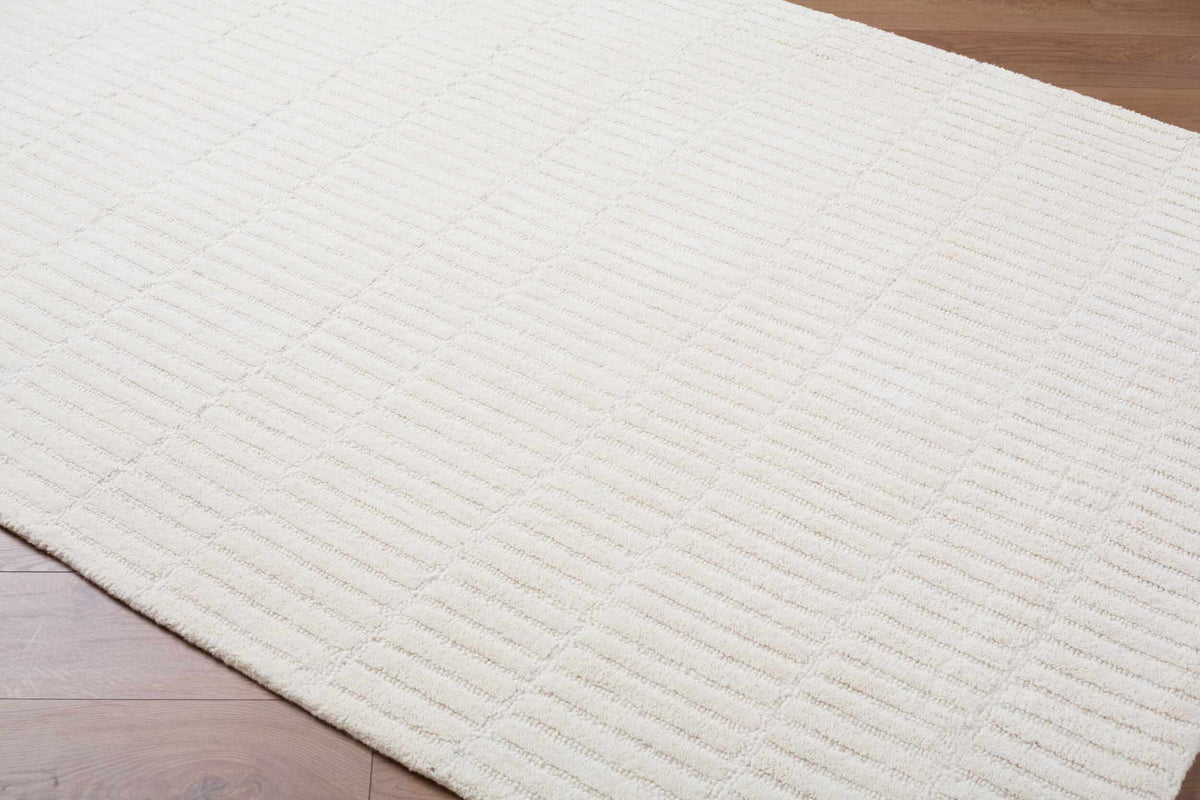 Finial Beige Wool Area Rug - Ornate Home