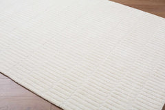Finial Beige Wool Area Rug - Ornate Home