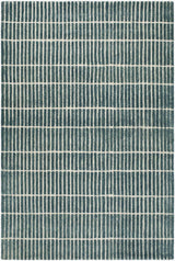 Finial Blue Wool Area Rug - Ornate Home