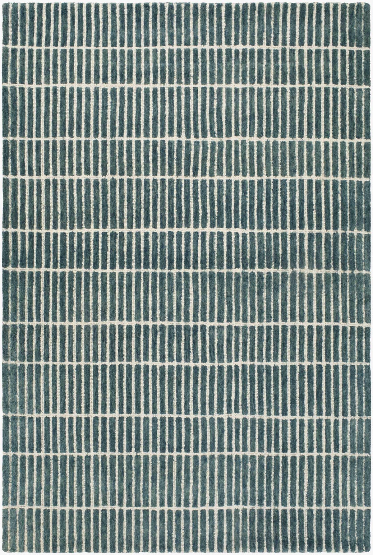 Finial Blue Wool Area Rug - Ornate Home