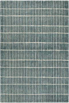 Finial Blue Wool Area Rug - Ornate Home