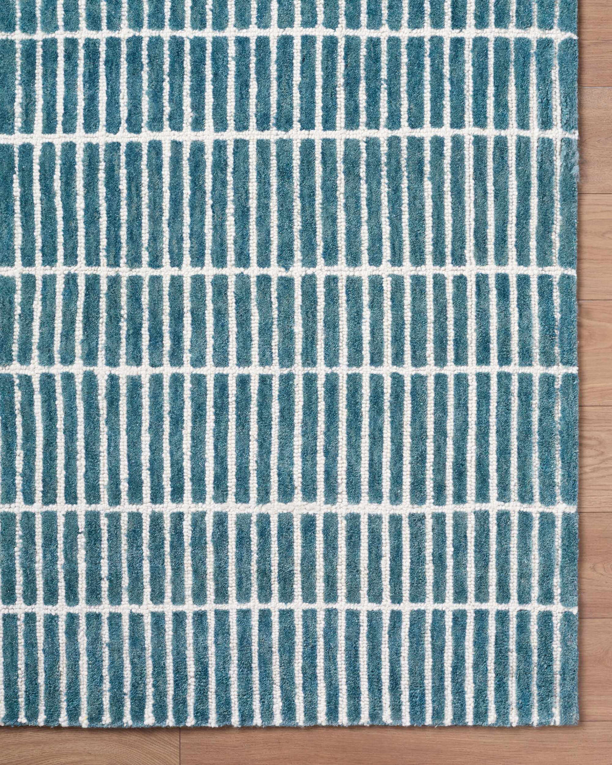Finial Blue Wool Area Rug - Ornate Home